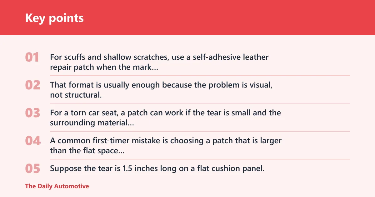 Key points: Which patch fits your damage?