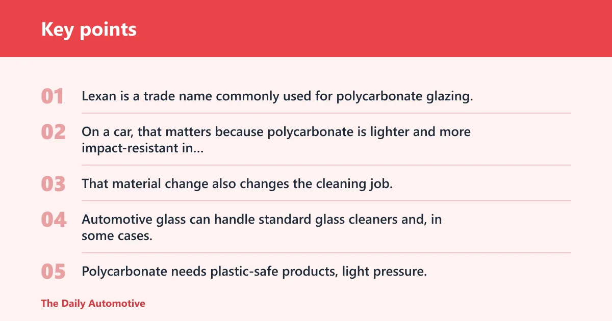 Key points: What is Lexan on a car?