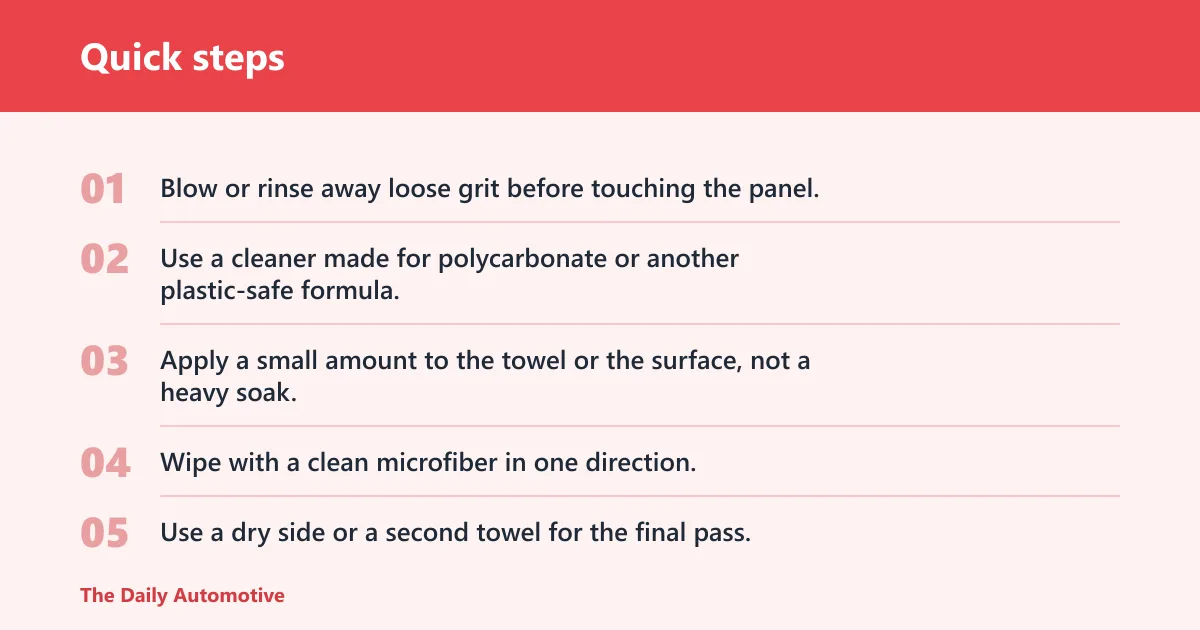 Quick steps: How do you clean Lexan without scratching it?