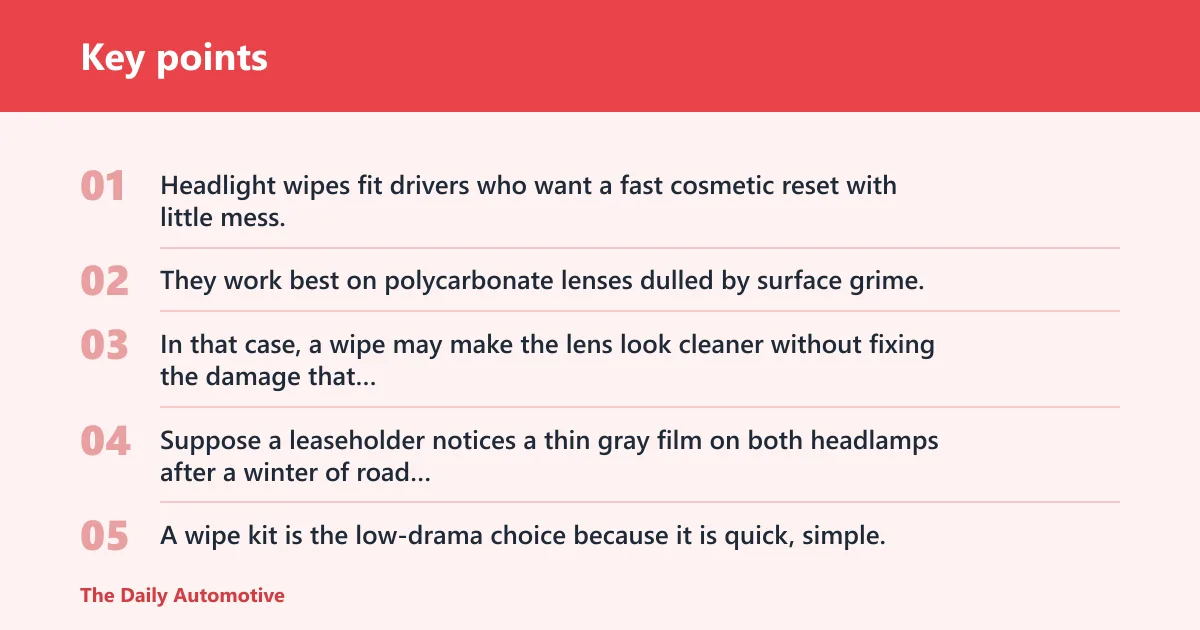 Key points: Should you use wipes or a restoration kit?