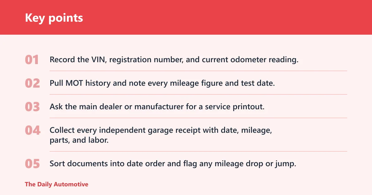 Key points: How do I rebuild the mileage trail?