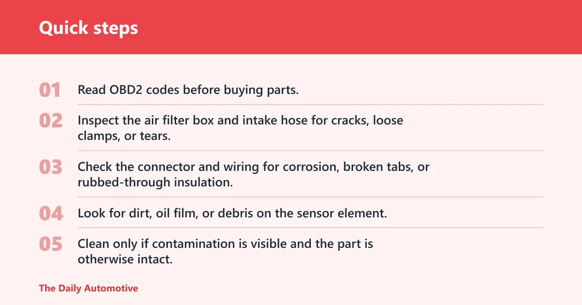Quick steps: Replace, clean, or inspect first?
