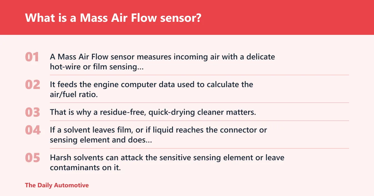 Steps: What is a Mass Air Flow sensor?