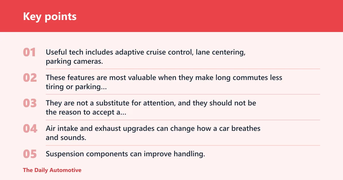 Key points: How much can tech and upgrades add to the driving experience?