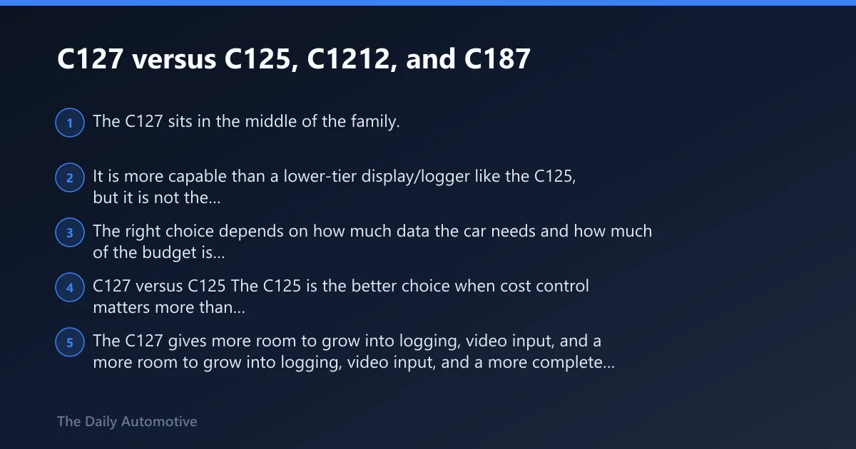 Steps: C127 versus C125, C1212, and C187