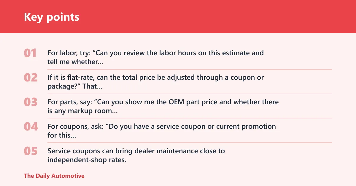 Key points: What to say at the service counter