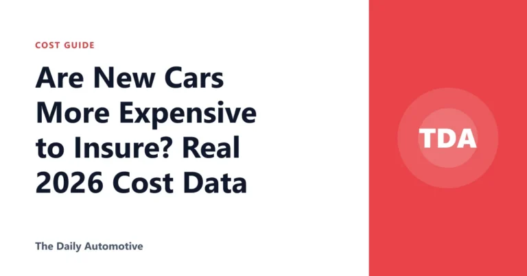 Are New Cars More Expensive to Insure? Real 2026 Cost Data