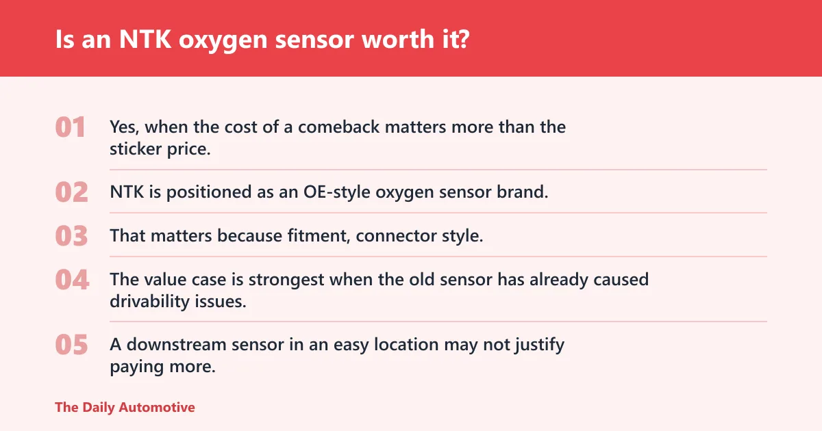 Steps: Is an NTK oxygen sensor worth it?