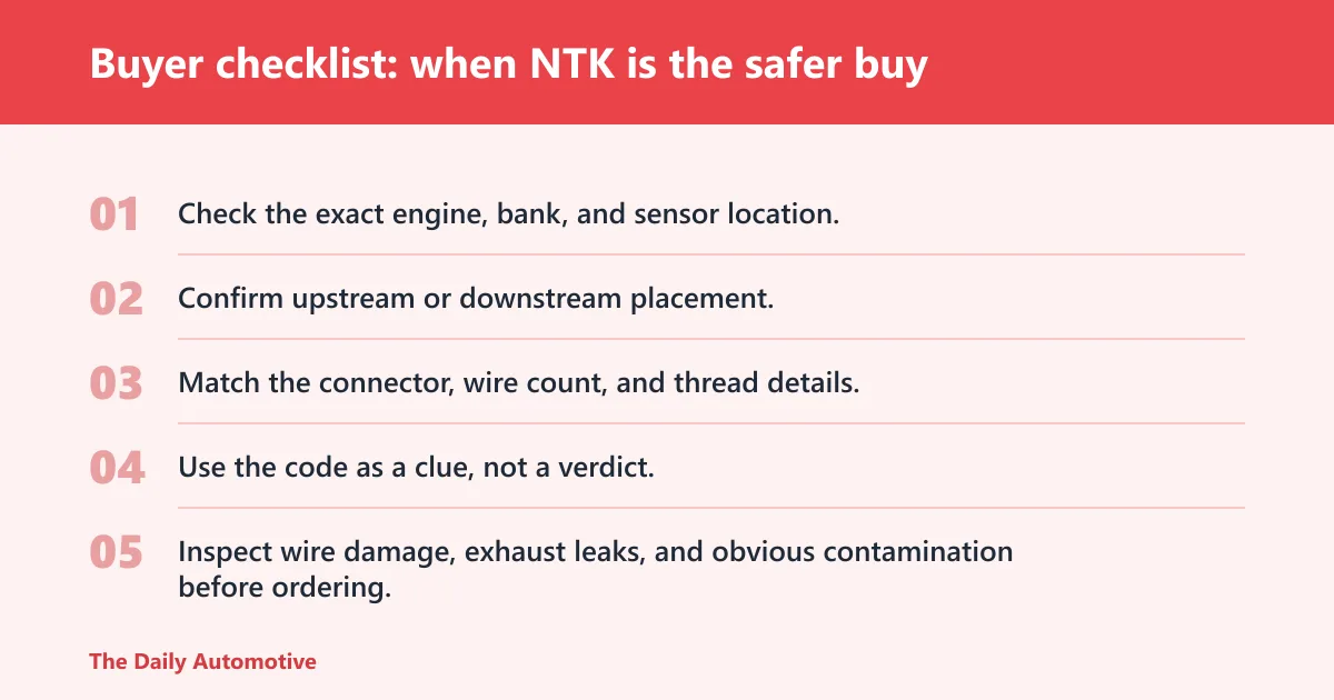 Steps: Buyer checklist: when NTK is the safer buy