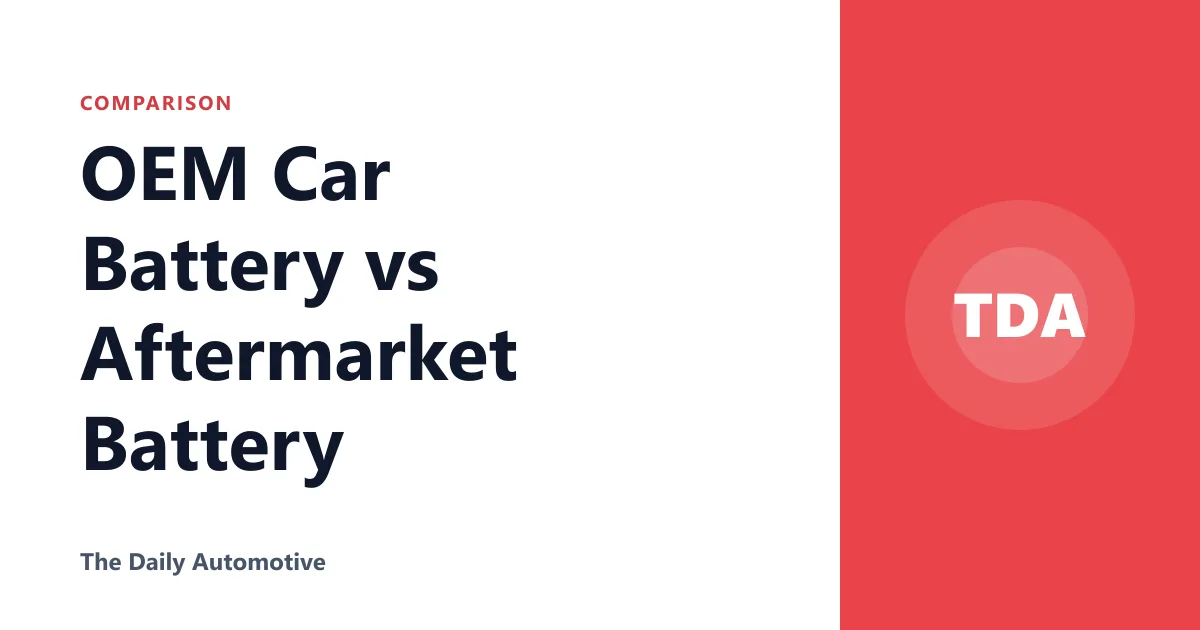 OEM Car Battery vs Aftermarket Battery