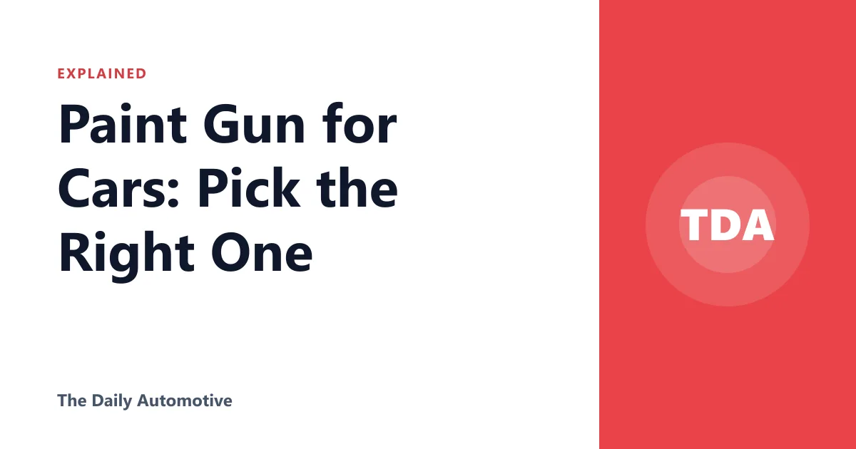 Paint Gun for Cars: Pick the Right One