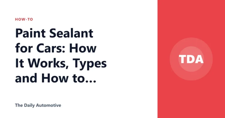 Paint Sealant for Cars: How It Works, Types and How to Apply It