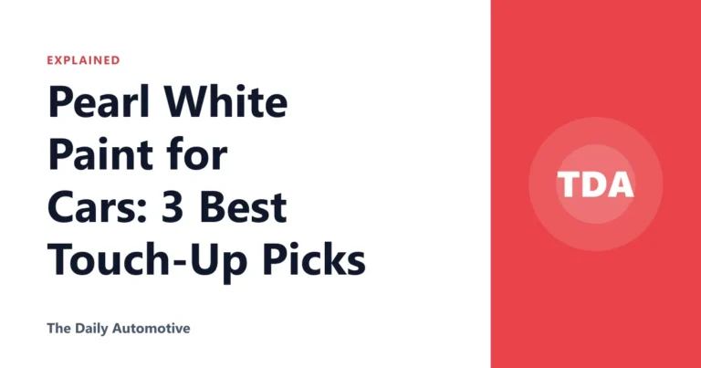Pearl White Paint for Cars: 3 Best Touch-Up Picks