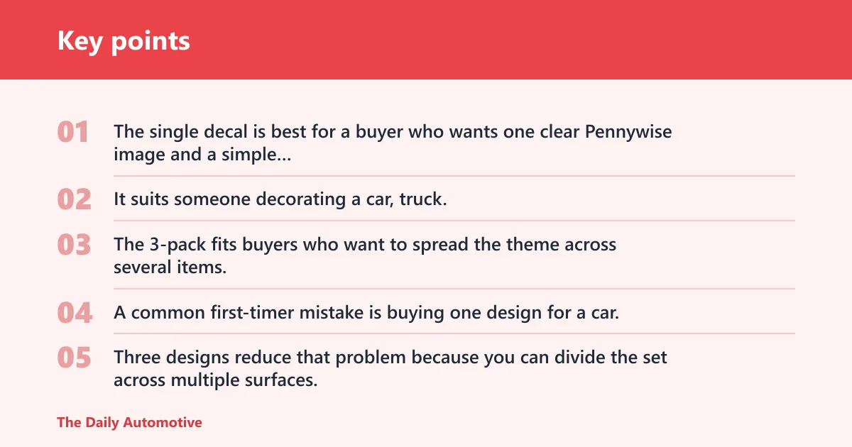 Key points: Which Pennywise decal should you buy?