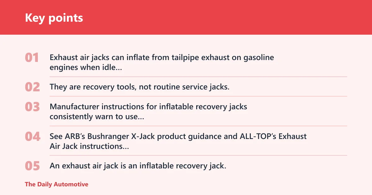 Key points: What an exhaust air jack does
