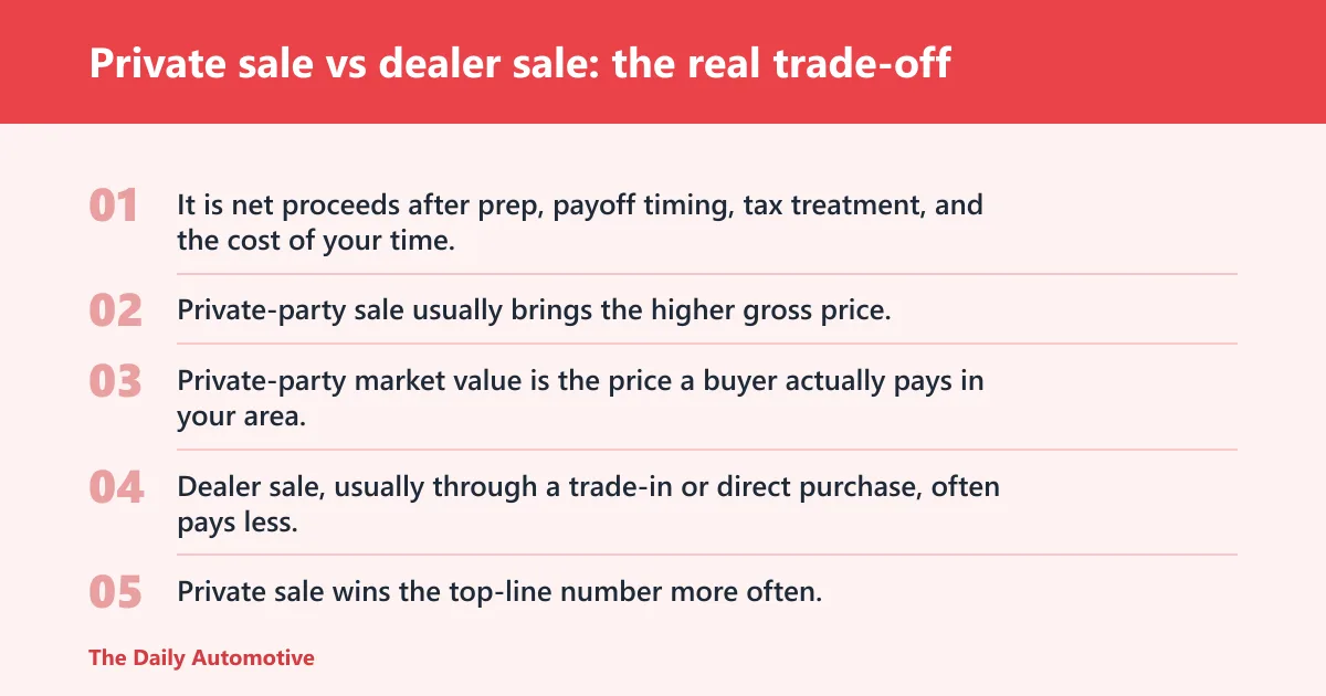Steps: Private sale vs dealer sale: the real trade-off