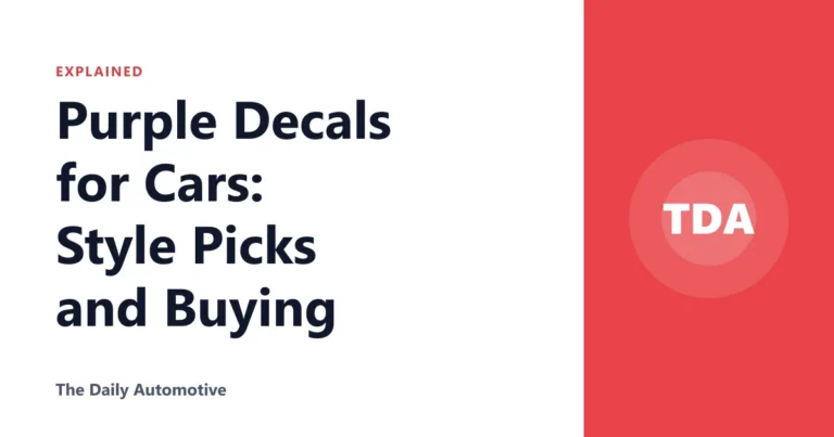 Purple Decals for Cars: Style Picks and Buying