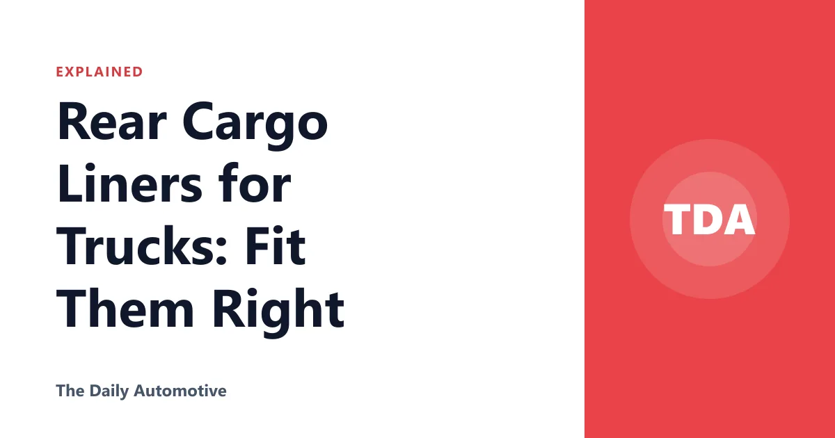 Rear Cargo Liners for Trucks: Fit Them Right