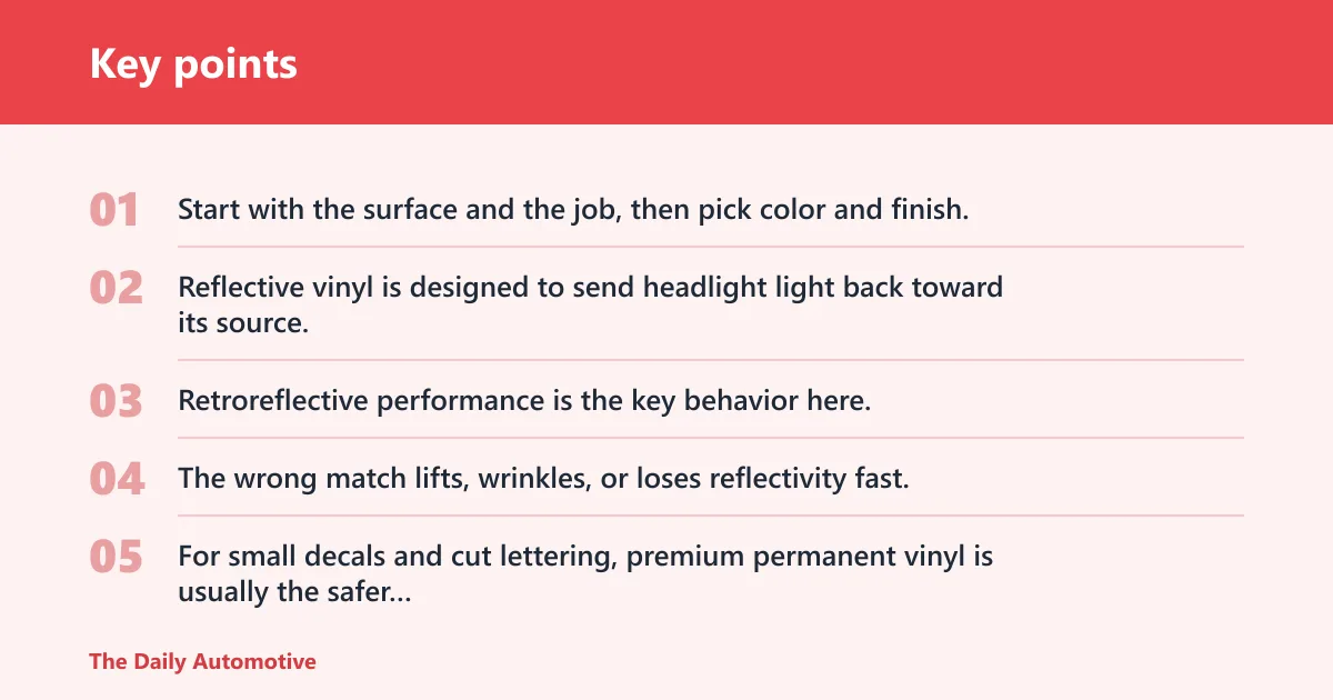 Key points: Reflective vinyl for cars: what matters most