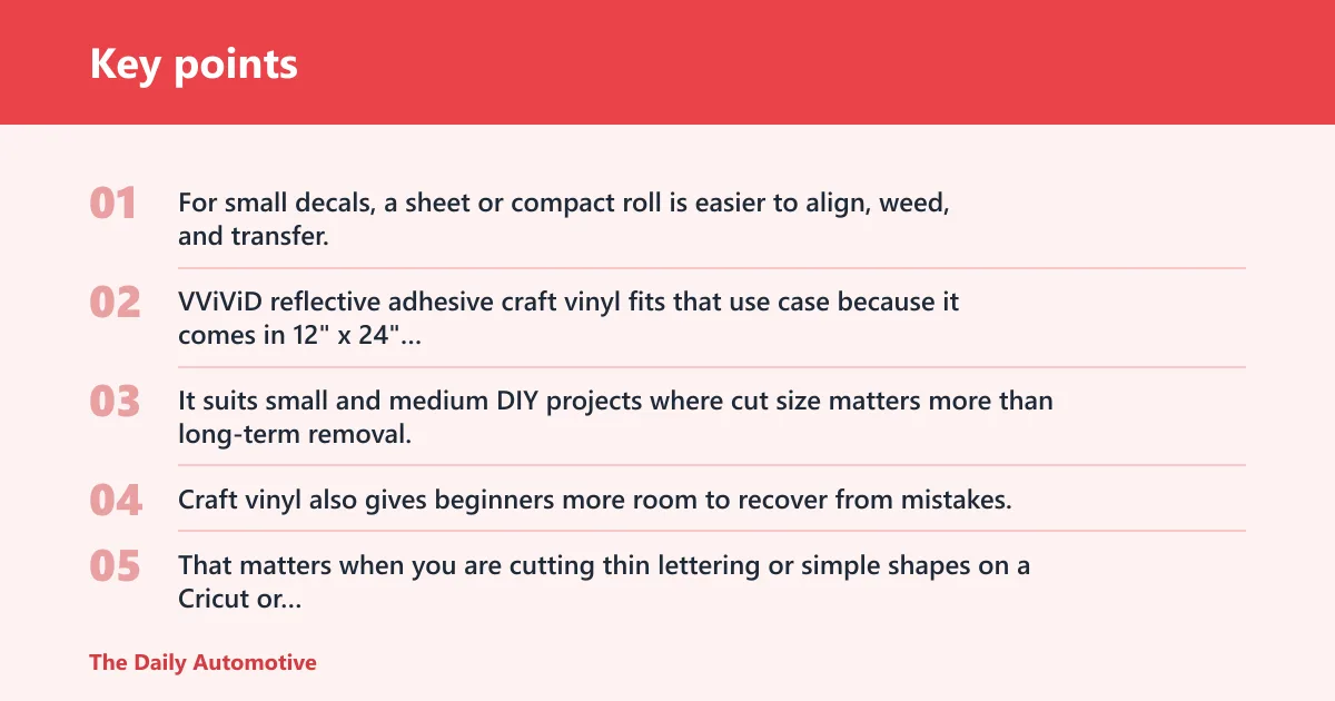 Key points: Which reflective vinyl is best for your project?