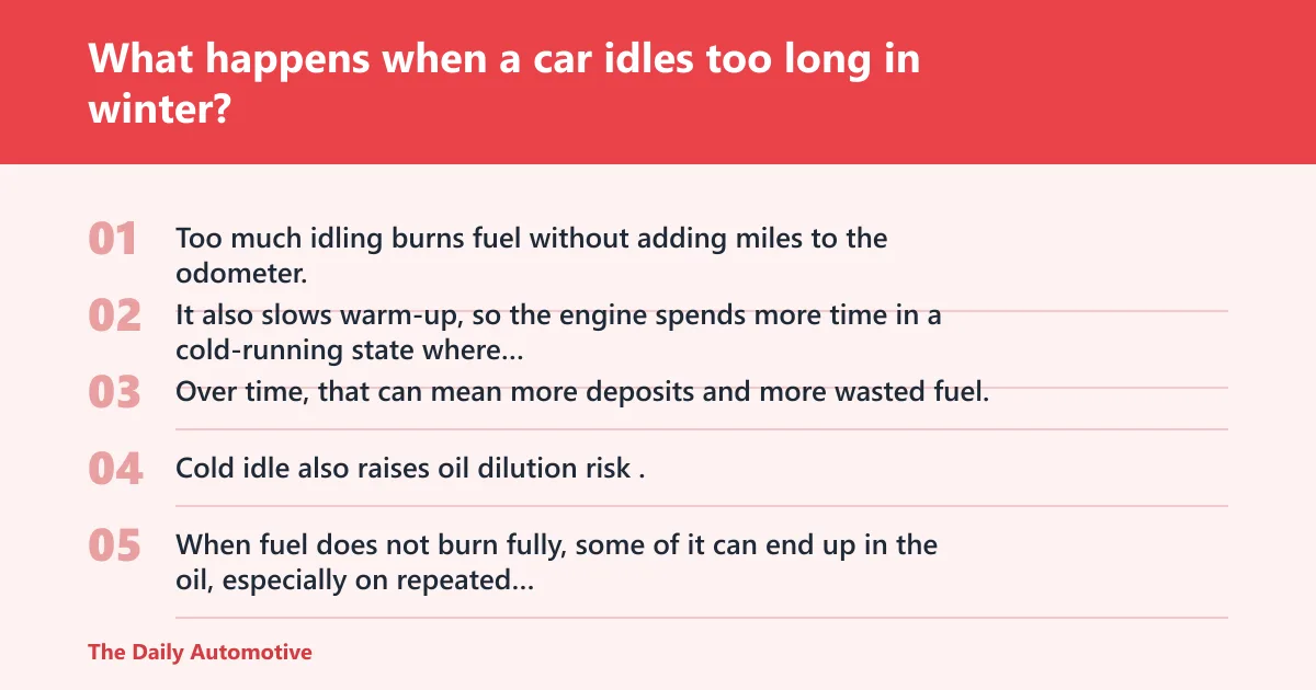 Steps: What happens when a car idles too long in winter?