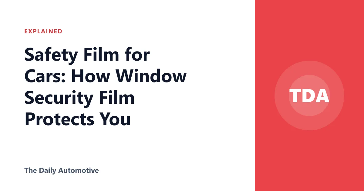 Safety Film for Cars: How Window Security Film Protects You