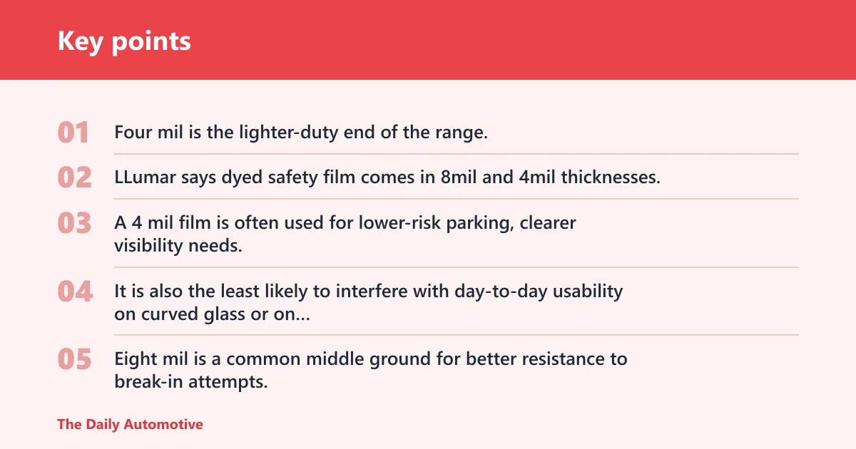 Key points: Safety film thickness guide