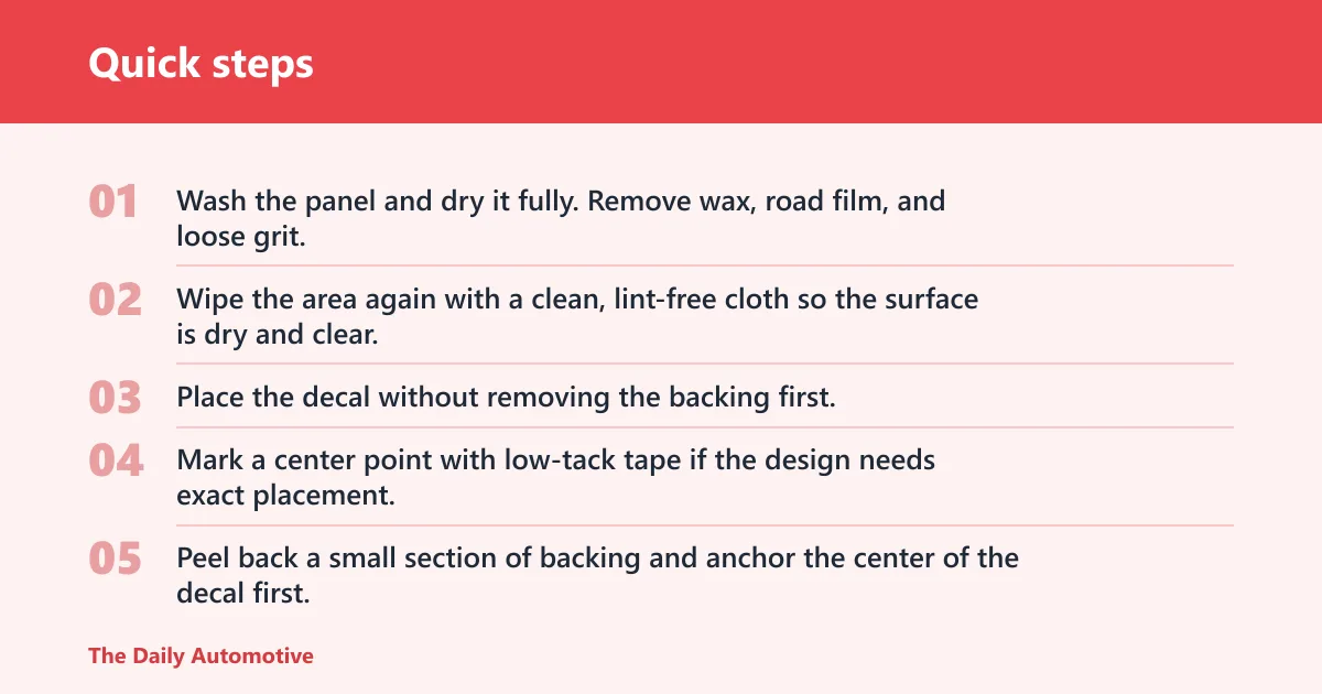 Quick steps: How do you apply a silver car decal step by step?