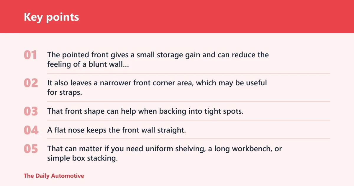Key points: What is the difference between a V-nose and flat nose cargo trailer?