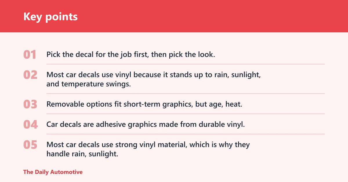 Key points: Choose the right sport decal