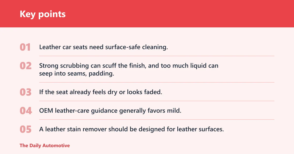 Key points: Choose by stain type and finish