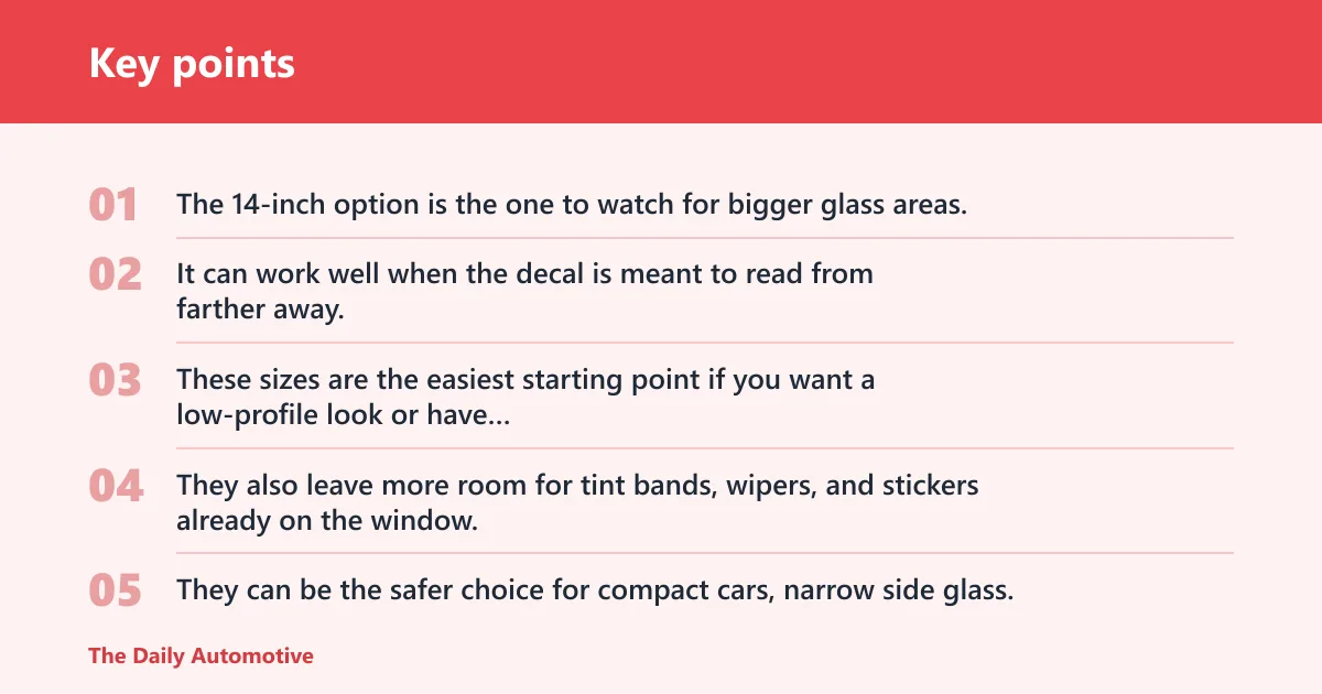Key points: Which size fits your rear window?