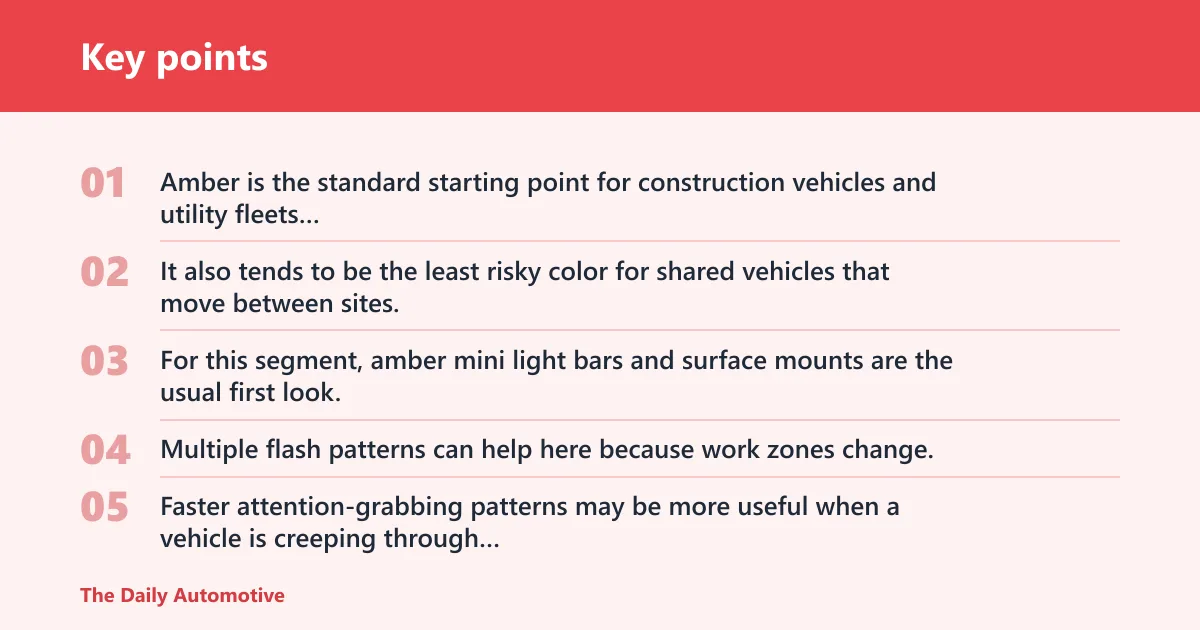 Key points: Strobe light colors by use case
