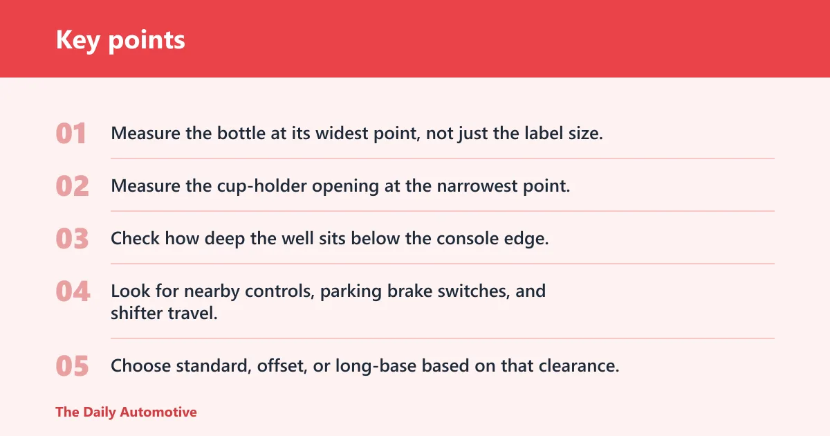 Key points: Bottle fit decision table