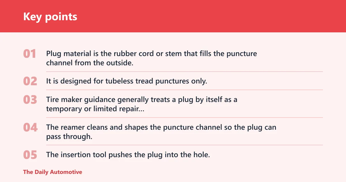 Key points: What is inside a tire patch kit?