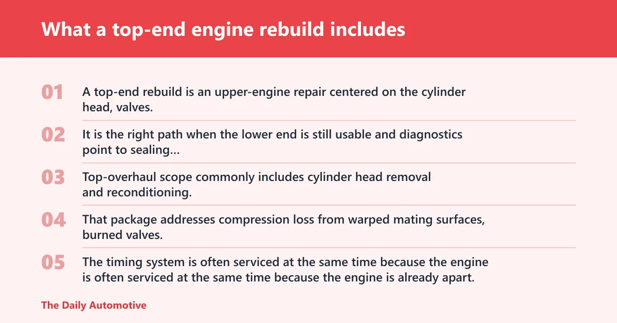 Steps: What a top-end engine rebuild includes