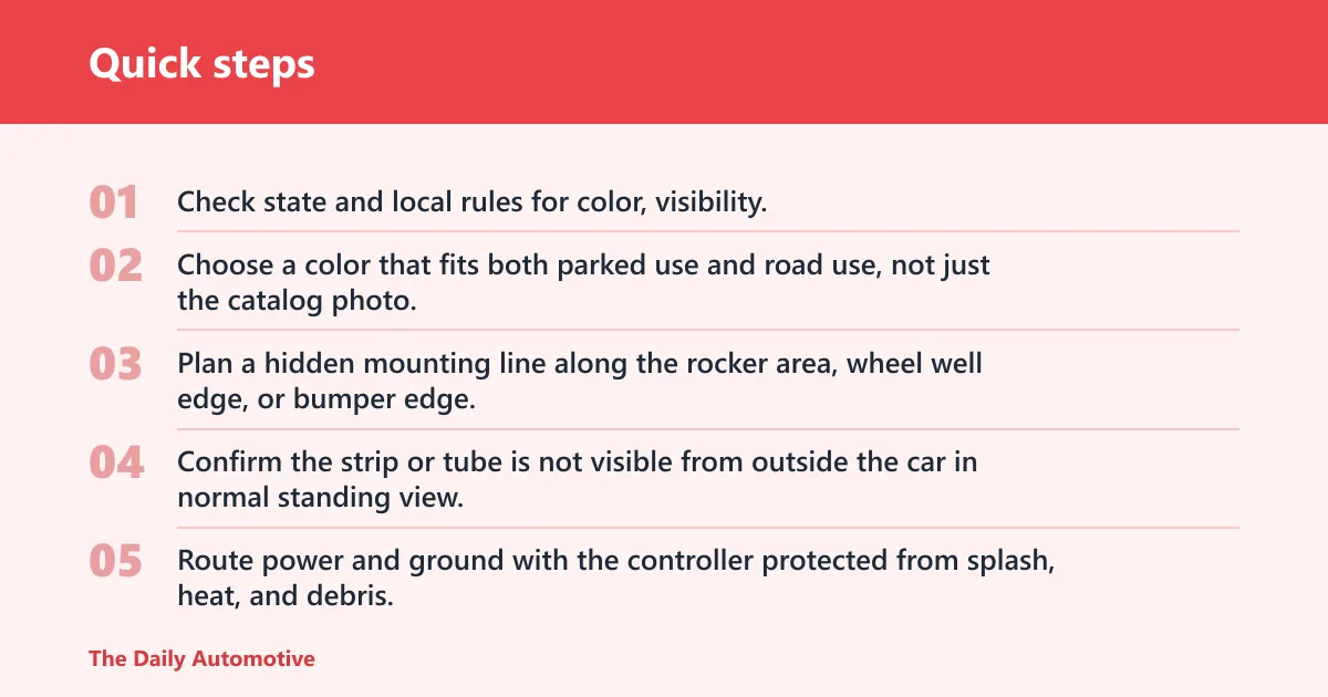 Quick steps: How do you install underglow safely?