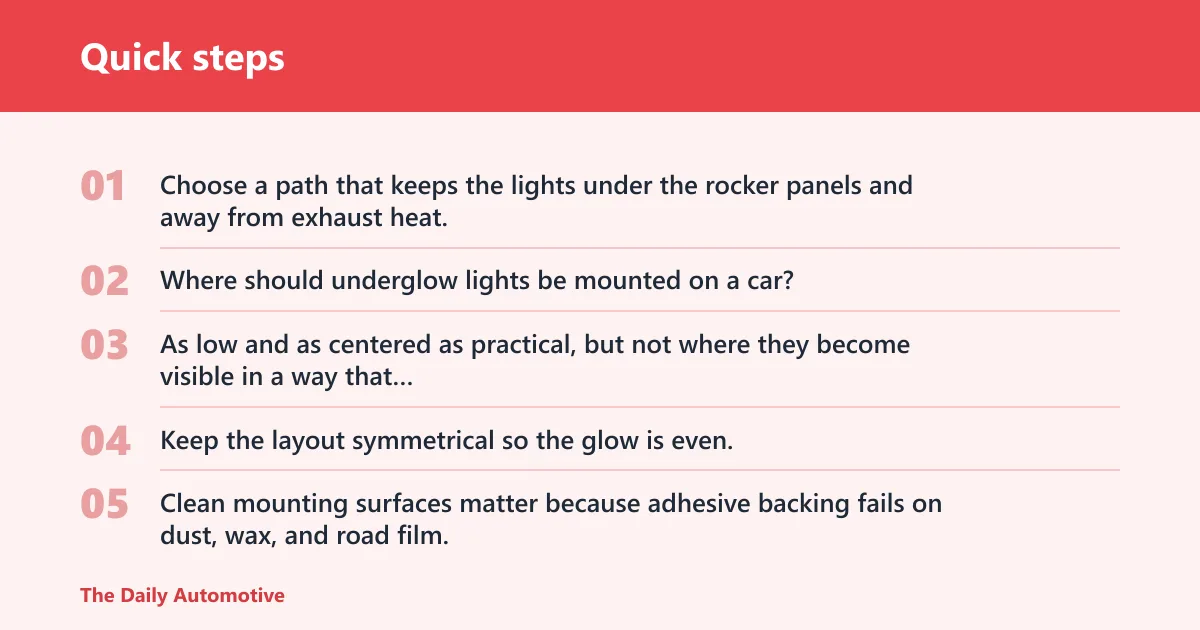 Quick steps: How do you install underglow LED lights?