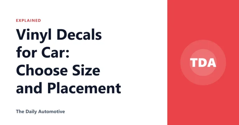 Vinyl Decals for Car: Choose Size and Placement