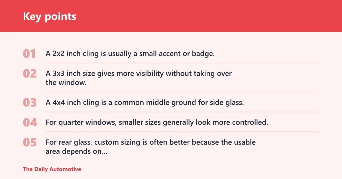 Key points: What size should you buy?