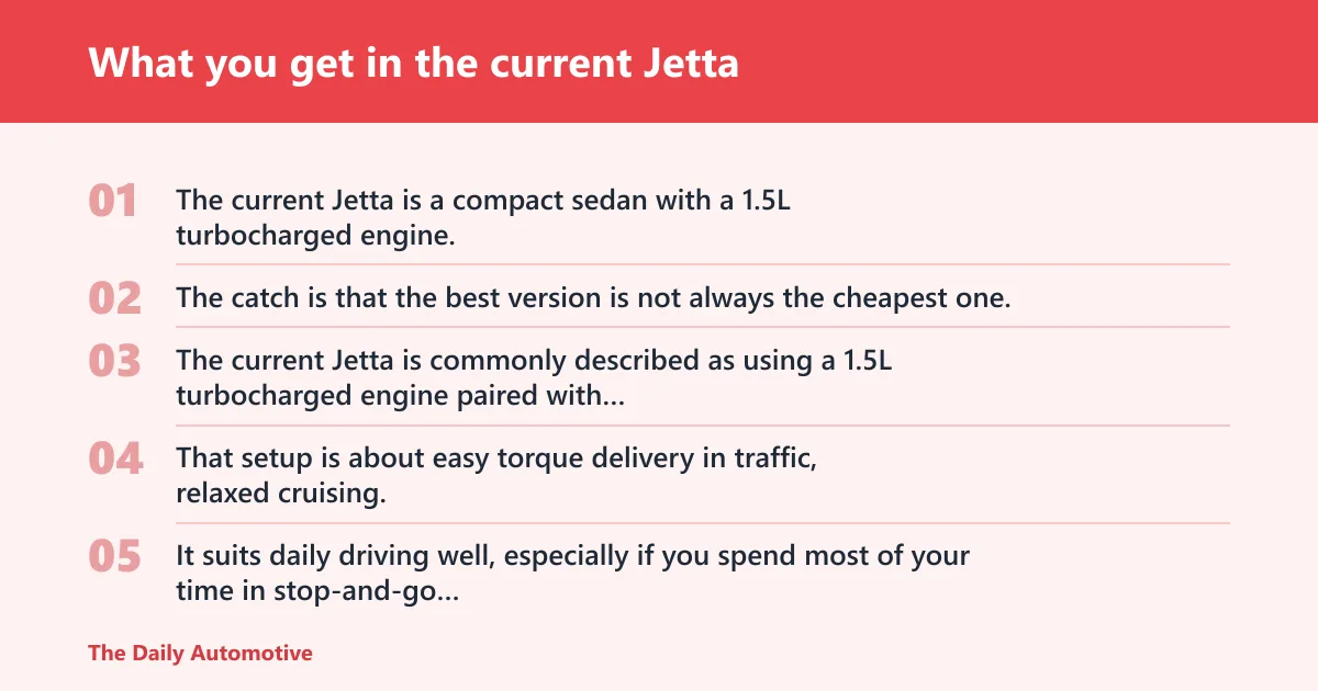 Steps: What you get in the current Jetta