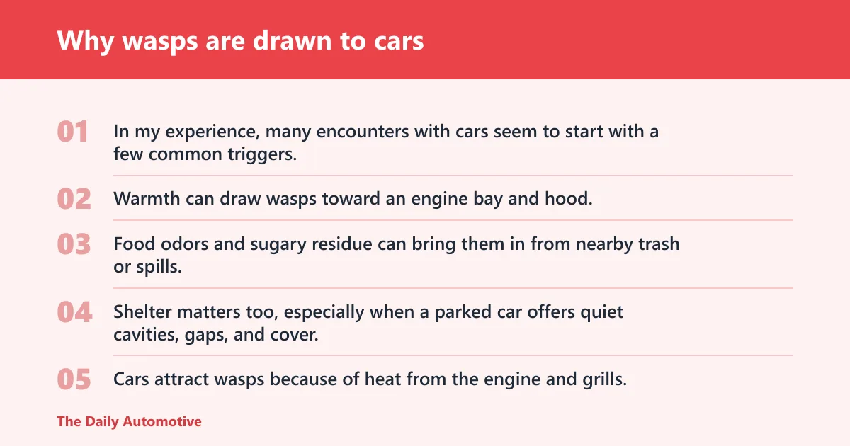 Steps: Why wasps are drawn to cars