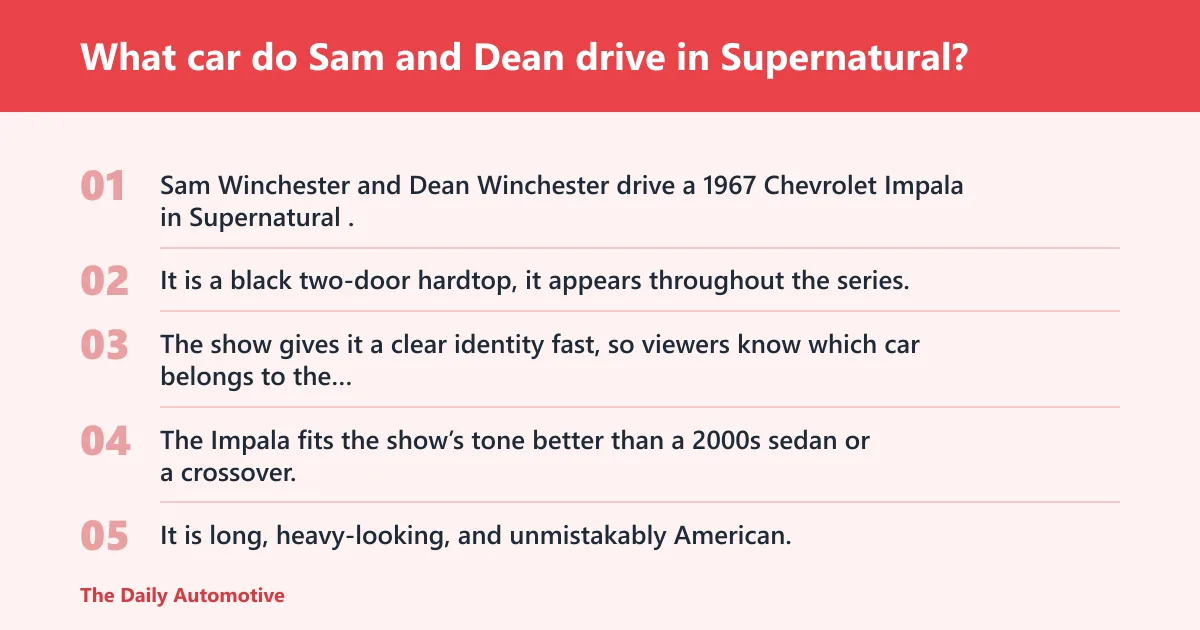 Steps: What car do Sam and Dean drive in Supernatural?
