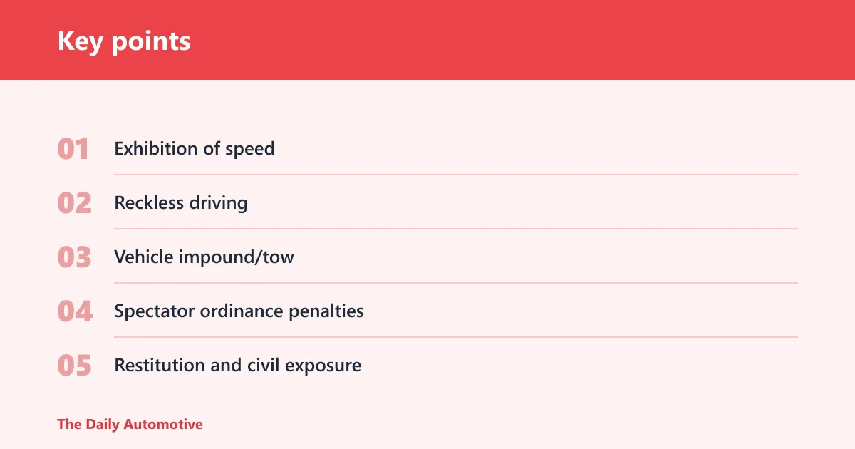 Key points: California sideshow laws