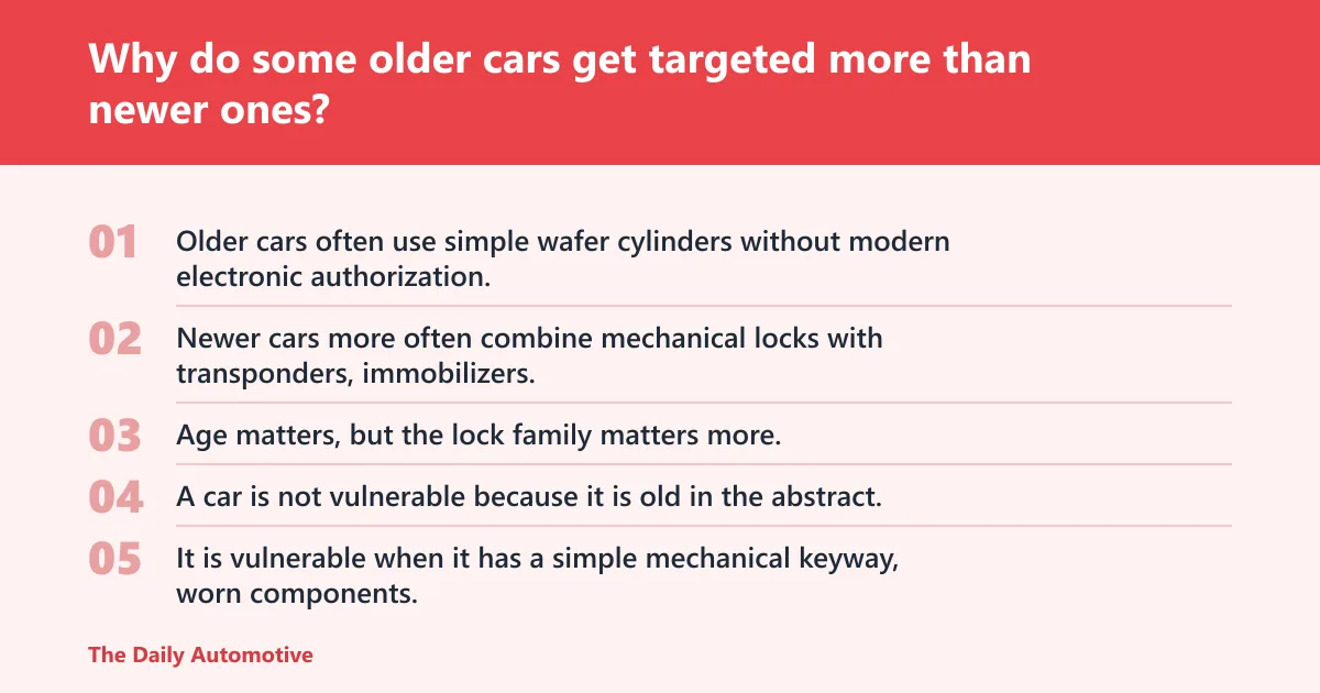 Steps: Why do some older cars get targeted more than newer ones?