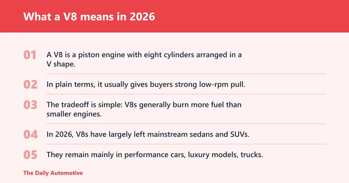 Steps: What a V8 means in 2026