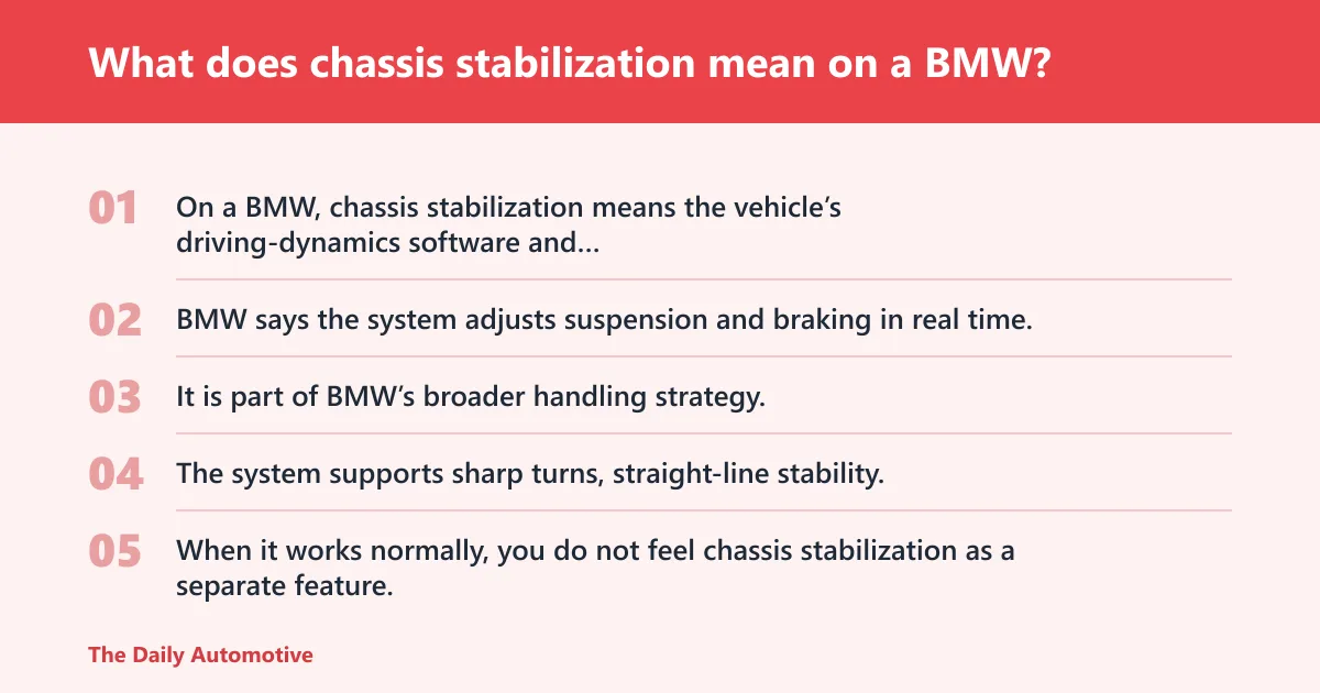 Steps: What does chassis stabilization mean on a BMW?