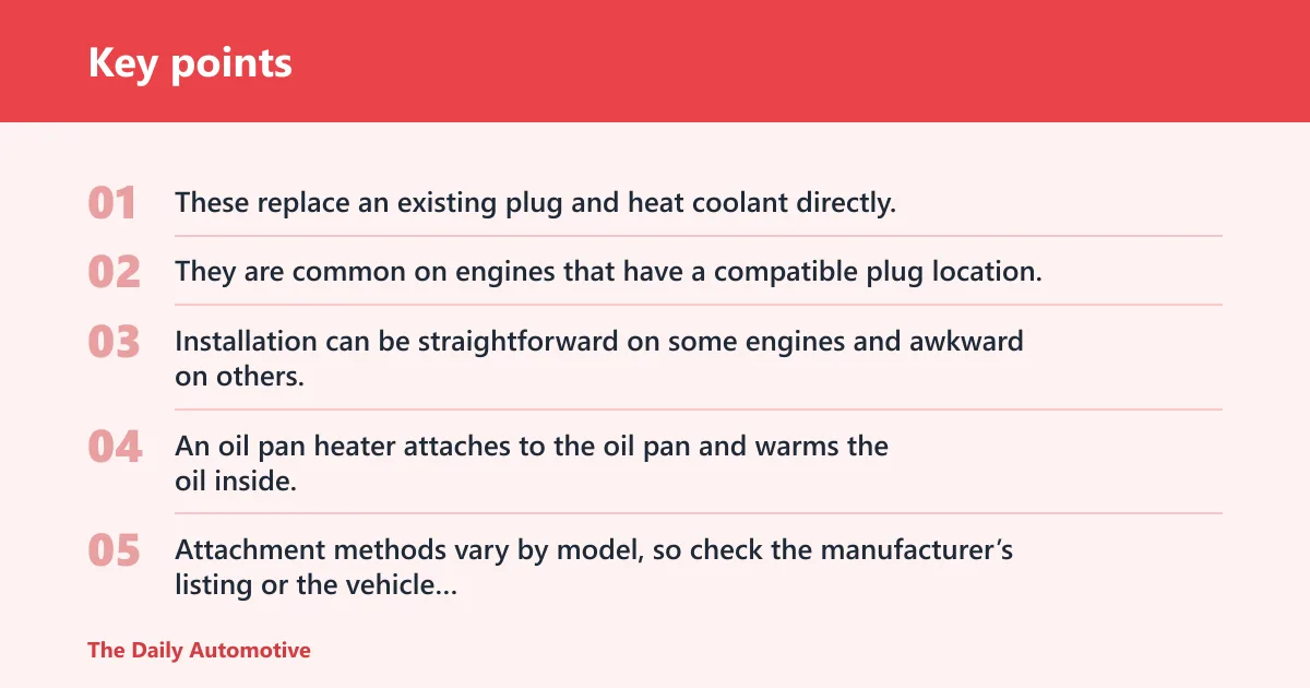 Key points: Which heater type fits your car?