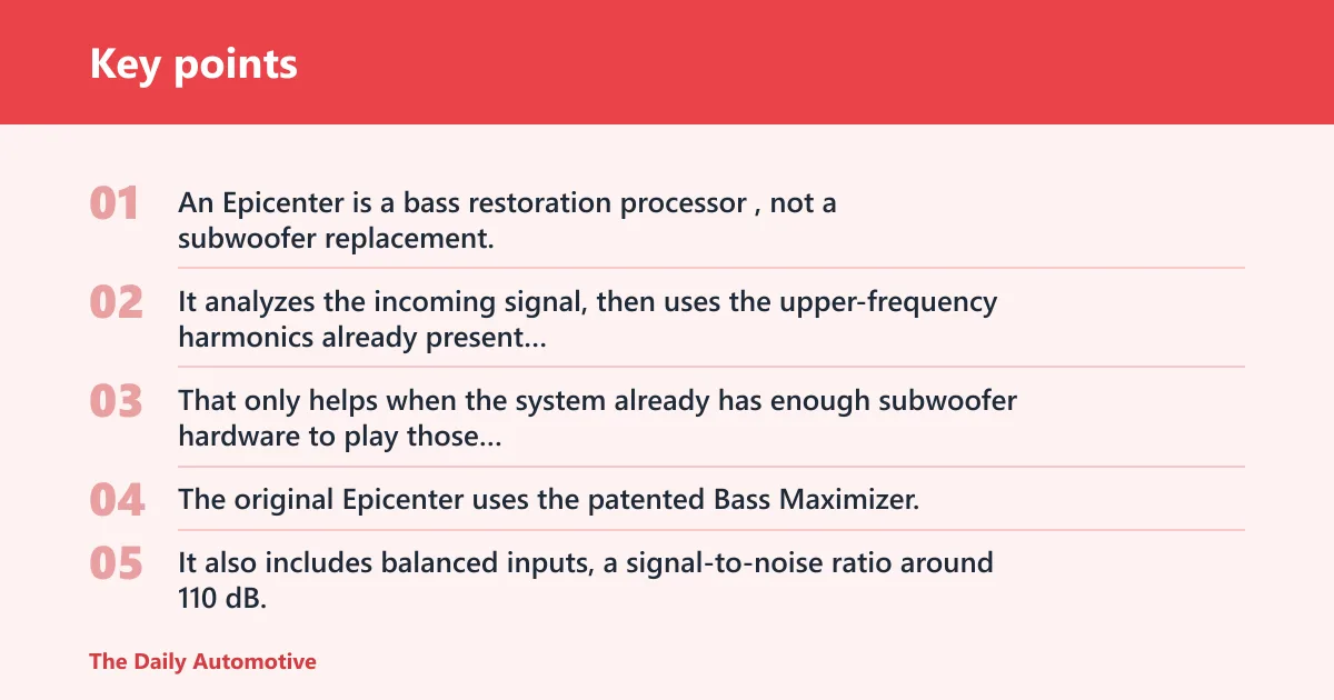 Key points: What does an Epicenter do for car audio?