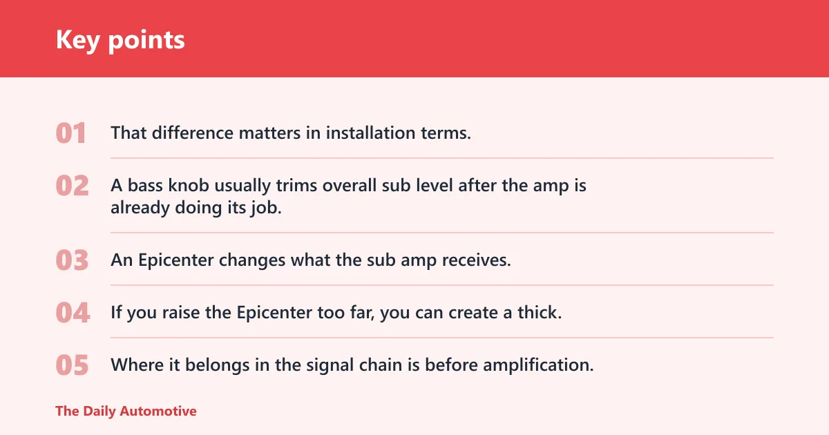 Key points: Is it the same as EQ or a subwoofer knob?